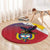 Colombia Coat Of Arms Round Carpet With Flag Style And Fork Partern