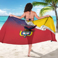 Colombia Coat Of Arms Sarong With Flag Style And Folk Pattern - Wonder Print Shop