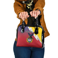 Colombia Coat Of Arms Shoulder Handbag With Flag Style And Fork Partern