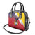 Colombia Coat Of Arms Shoulder Handbag With Flag Style And Fork Partern