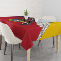 Colombia Coat Of Arms Tablecloth With Flag Style And Folk Pattern - Wonder Print Shop