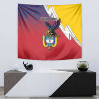 Colombia Coat Of Arms Tapestry With Flag Style And Folk Pattern - Wonder Print Shop