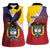 Colombia Coat Of Arms Women Sleeveless Polo Shirt With Flag Style And Folk Pattern - Wonder Print Shop