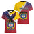 Colombia Coat Of Arms Women V-Neck T-Shirt With Flag Style And Folk Pattern - Wonder Print Shop