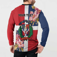 Personalized Dominican Republic Bayahbe Rose Button Sweatshirt - Wonder Print Shop