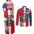 Personalized Dominican Republic Bayahbe Rose Couples Matching Off Shoulder Maxi Dress and Long Sleeve Button Shirt - Wonder Print Shop