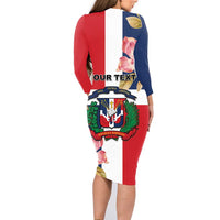 Personalized Dominican Republic Bayahbe Rose Family Matching Long Sleeve Bodycon Dress and Hawaiian Shirt - Wonder Print Shop