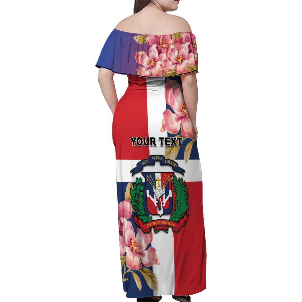 Personalized Dominican Republic Bayahbe Rose Family Matching Off Shoulder Maxi Dress and Hawaiian Shirt - Wonder Print Shop