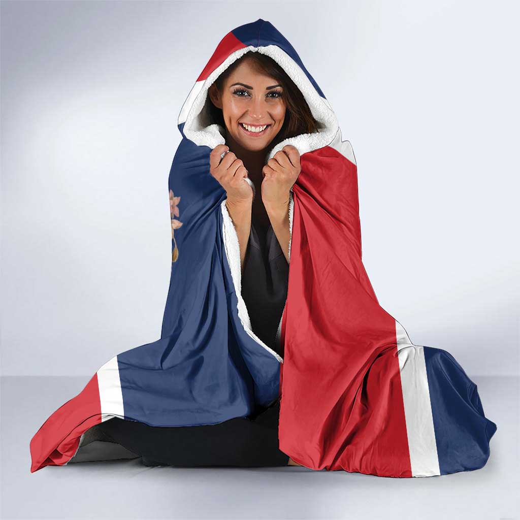 Personalized Dominican Republic Bayahíbe Rose Hooded Blanket