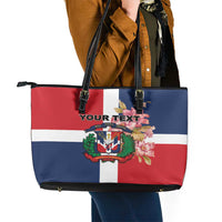 Personalized Dominican Republic Bayahbe Rose Leather Tote Bag - Wonder Print Shop