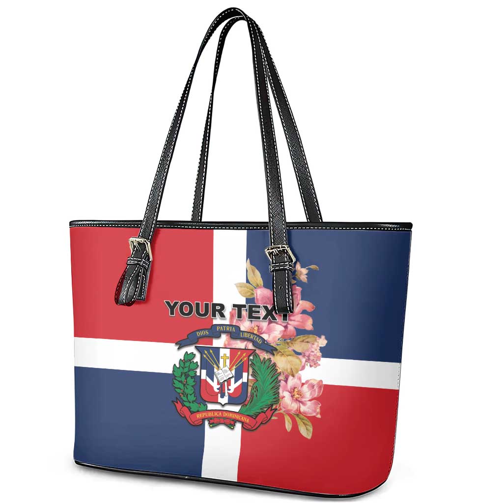 Personalized Dominican Republic Bayahbe Rose Leather Tote Bag - Wonder Print Shop