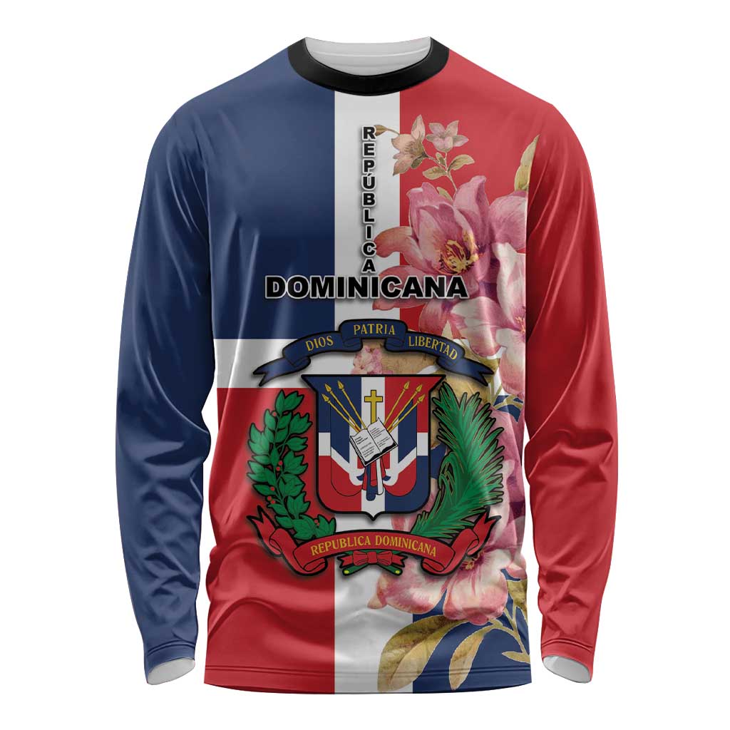 Personalized Dominican Republic Bayahbe Rose Long Sleeve Shirt - Wonder Print Shop