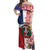 Personalized Dominican Republic Bayahbe Rose Off Shoulder Maxi Dress - Wonder Print Shop