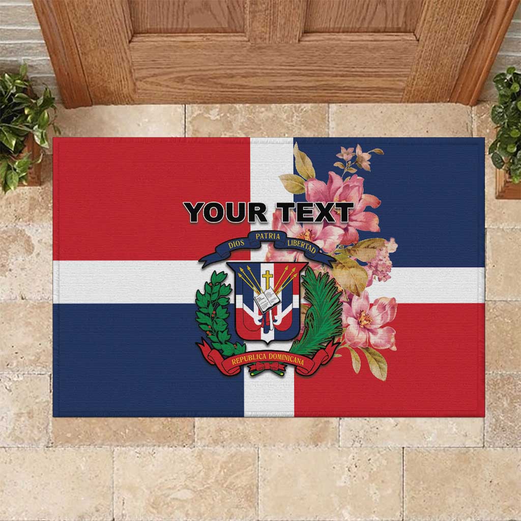 Personalized Dominican Republic Bayahbe Rose Rubber Doormat - Wonder Print Shop