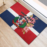 Personalized Dominican Republic Bayahbe Rose Rubber Doormat - Wonder Print Shop