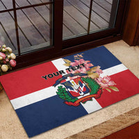 Personalized Dominican Republic Bayahbe Rose Rubber Doormat - Wonder Print Shop