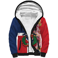Personalized Dominican Republic Bayahbe Rose Sherpa Hoodie - Wonder Print Shop
