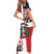 Personalized Dominican Republic Bayahbe Rose Short Sleeve Bodycon Dress - Wonder Print Shop
