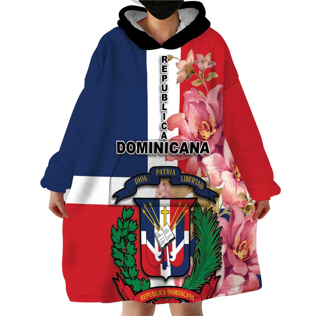Personalized Dominican Republic Bayahbe Rose Wearable Blanket Hoodie - Wonder Print Shop