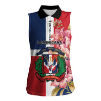Personalized Dominican Republic Bayahbe Rose Women Sleeveless Polo Shirt - Wonder Print Shop