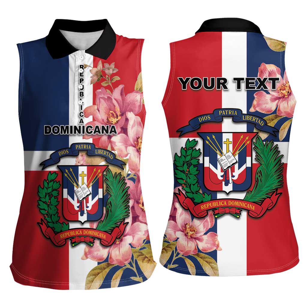 Personalized Dominican Republic Bayahbe Rose Women Sleeveless Polo Shirt - Wonder Print Shop