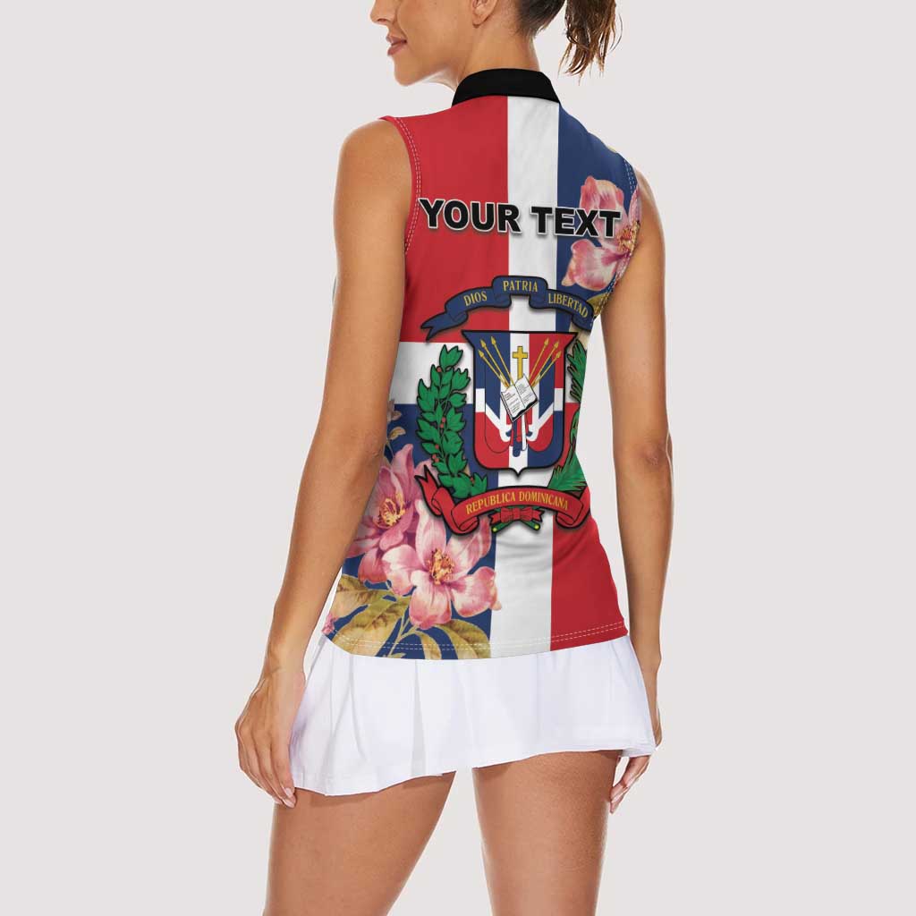 Personalized Dominican Republic Bayahbe Rose Women Sleeveless Polo Shirt - Wonder Print Shop