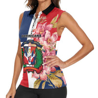 Personalized Dominican Republic Bayahbe Rose Women Sleeveless Polo Shirt - Wonder Print Shop