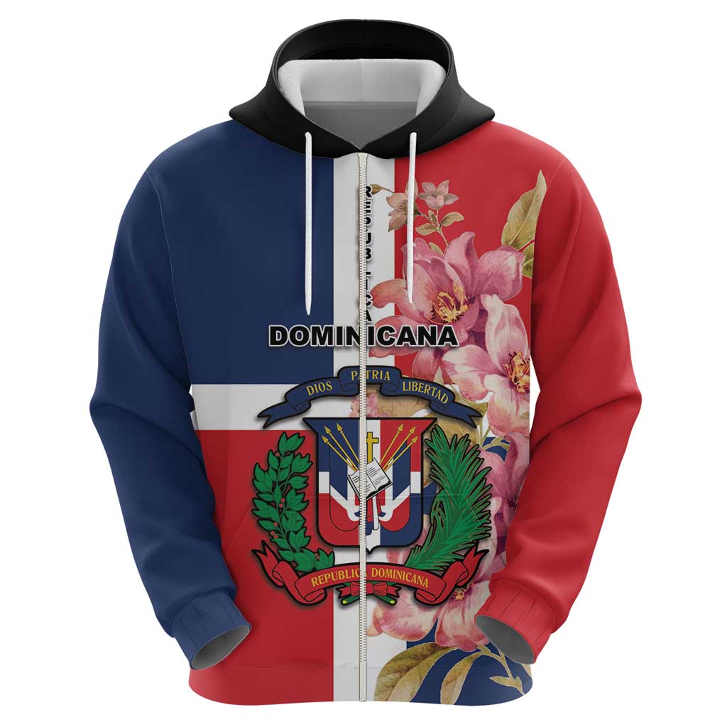 Personalized Dominican Republic Bayahbe Rose Zip Hoodie - Wonder Print Shop