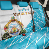 Personalized Honduras Coat Of Arms Back Car Seat Cover Flag Color Style - Wonder Print Shop