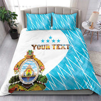 Personalized Honduras Coat Of Arms Bedding Set Flag Color Style - Wonder Print Shop