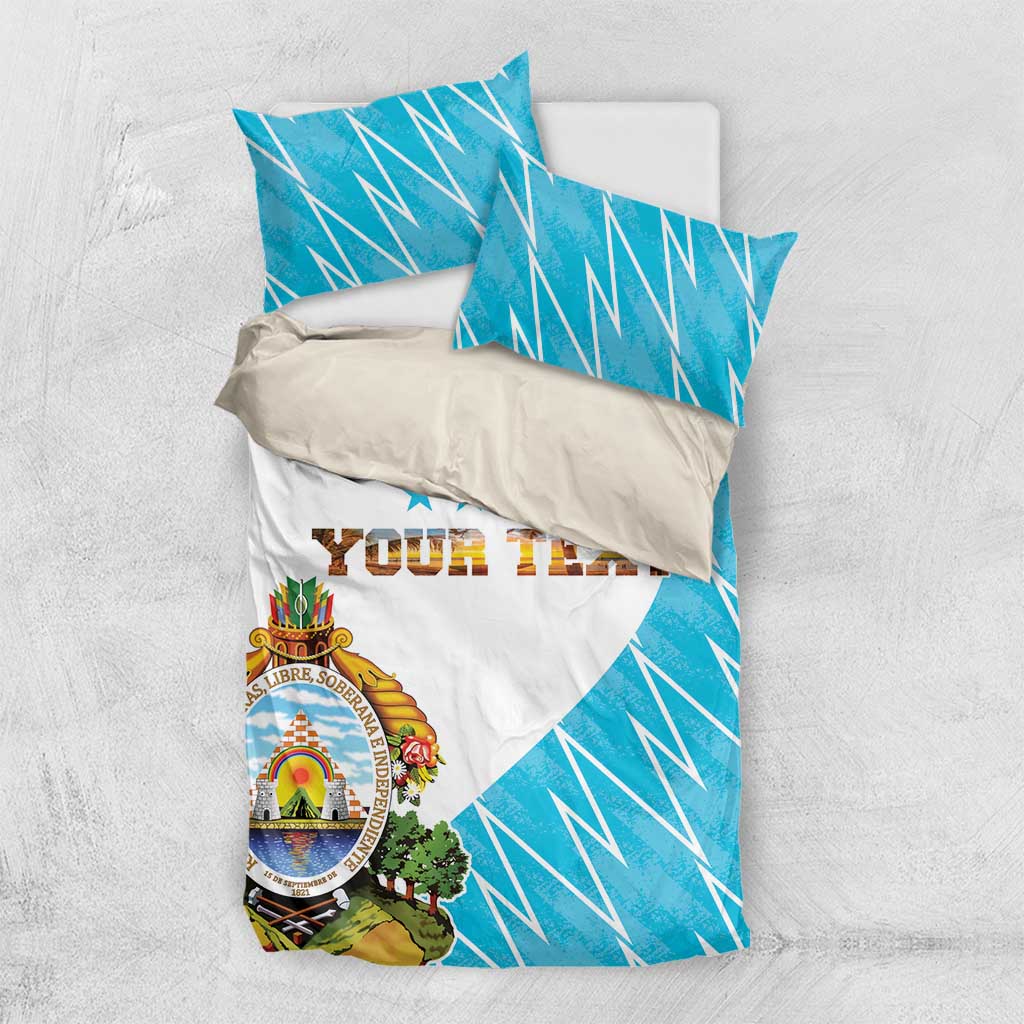 Personalized Honduras Coat Of Arms Bedding Set Flag Color Style - Wonder Print Shop