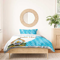 Personalized Honduras Coat Of Arms Bedding Set Flag Color Style - Wonder Print Shop