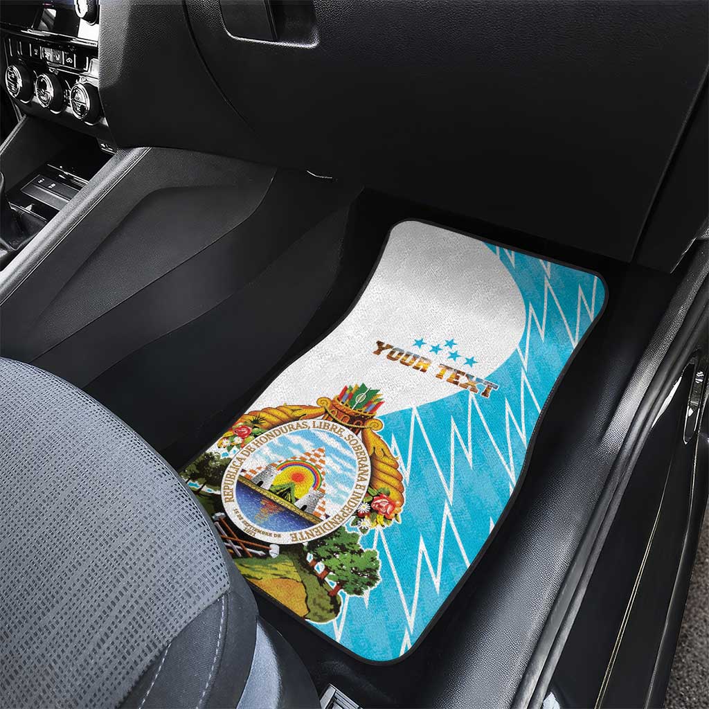 Personalized Honduras Coat Of Arms Car Mats Flag Color Style - Wonder Print Shop
