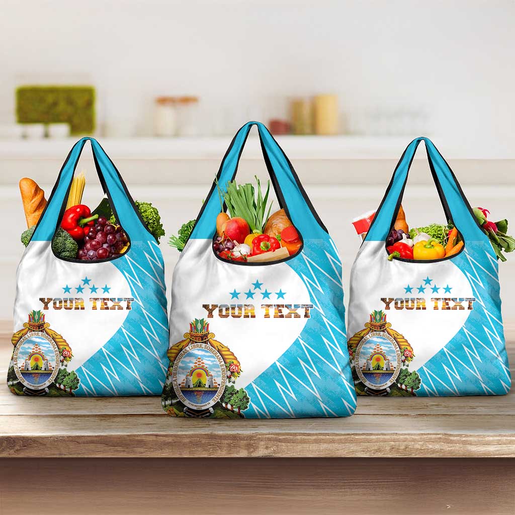 Personalized Honduras Coat Of Arms Grocery Bag Flag Color Style