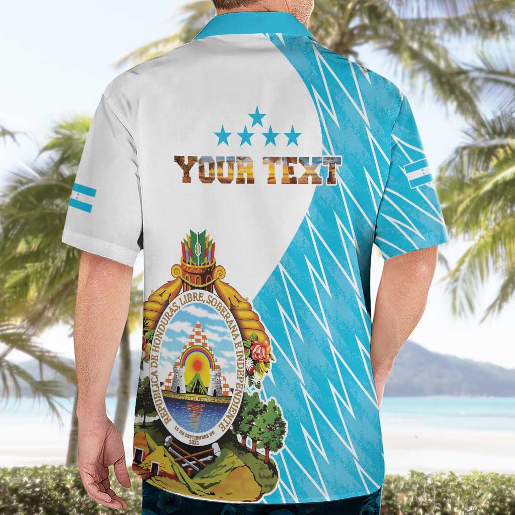 Personalized Honduras Coat Of Arms Hawaiian Shirt Flag Color Style - Wonder Print Shop