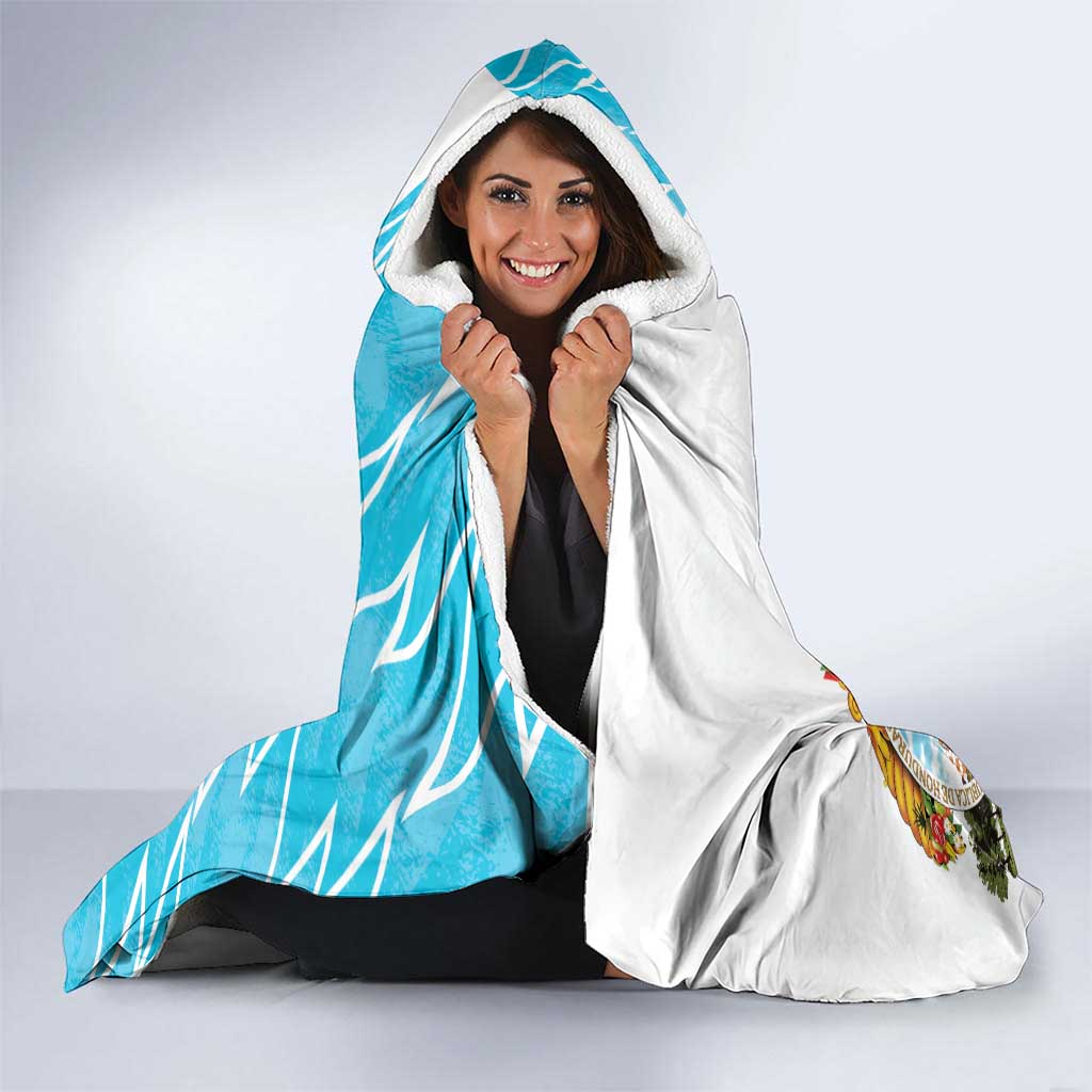 Personalized Honduras Coat Of Arms Hooded Blanket Flag Color Style