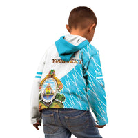 Personalized Honduras Coat Of Arms Kid Hoodie Flag Color Style - Wonder Print Shop