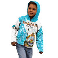 Personalized Honduras Coat Of Arms Kid Hoodie Flag Color Style - Wonder Print Shop
