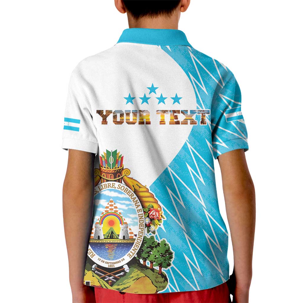 Personalized Honduras Coat Of Arms Kid Polo Shirt Flag Color Style - Wonder Print Shop
