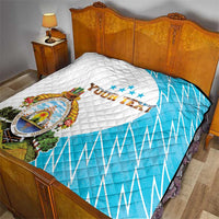 Personalized Honduras Coat Of Arms Quilt Flag Color Style - Wonder Print Shop