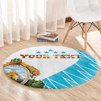 Personalized Honduras Coat Of Arms Round Carpet Flag Color Style