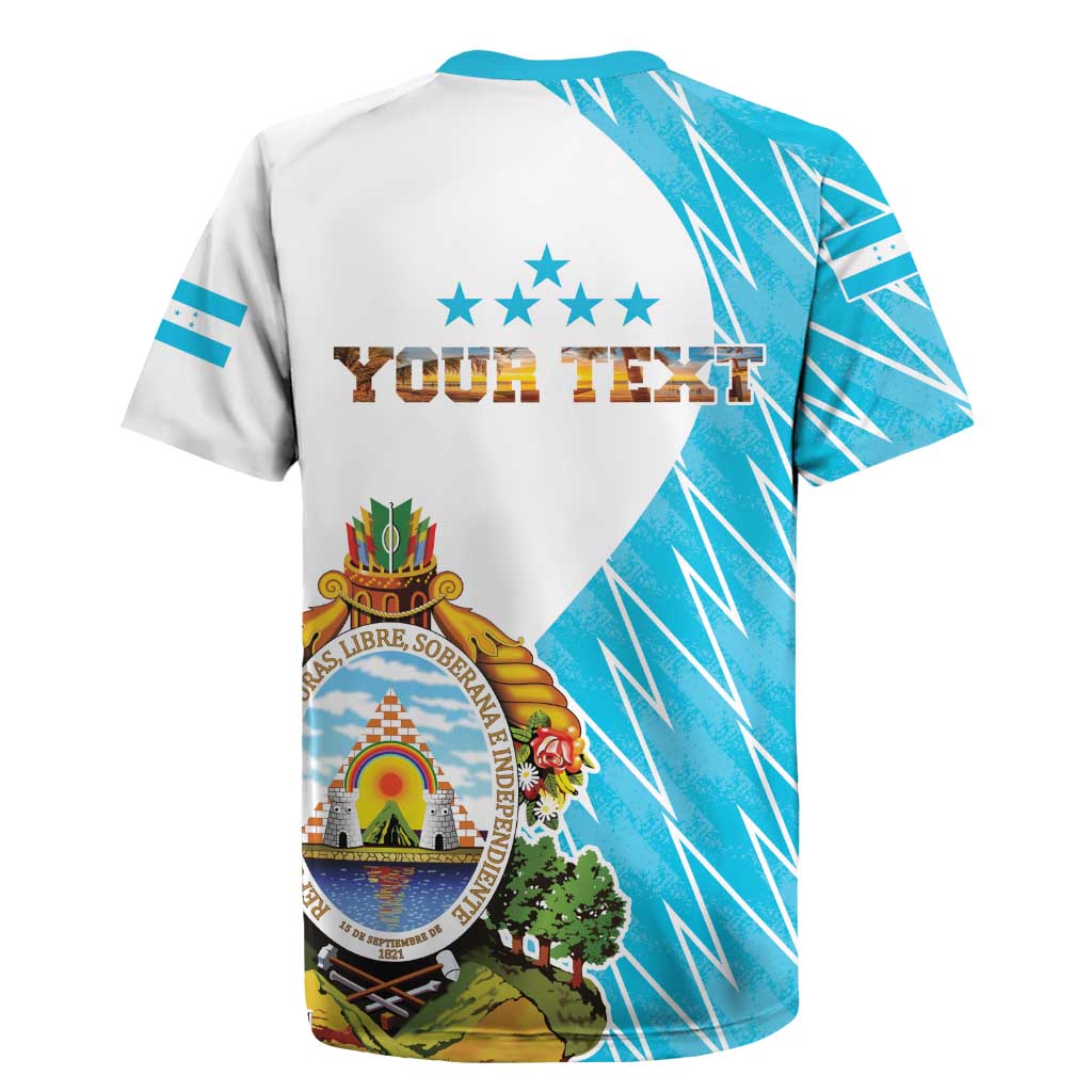 Personalized Honduras Coat Of Arms Rugby Jersey Flag Color Style - Wonder Print Shop