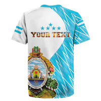Personalized Honduras Coat Of Arms Rugby Jersey Flag Color Style - Wonder Print Shop