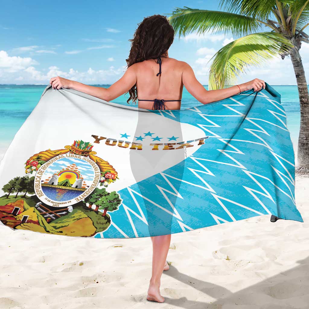 Personalized Honduras Coat Of Arms Sarong Flag Color Style - Wonder Print Shop