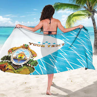 Personalized Honduras Coat Of Arms Sarong Flag Color Style - Wonder Print Shop