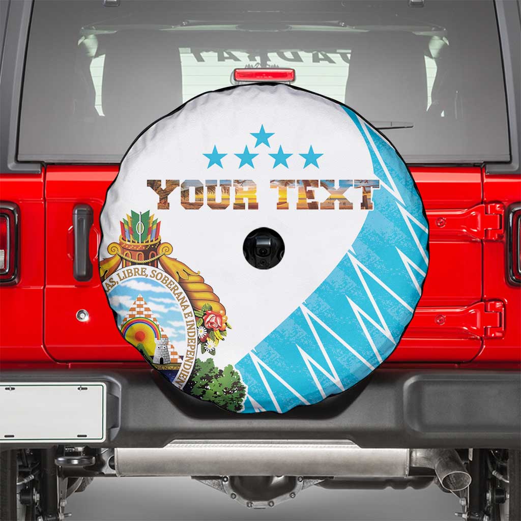 Personalized Honduras Coat Of Arms Spare Tire Cover Flag Color Style - Wonder Print Shop