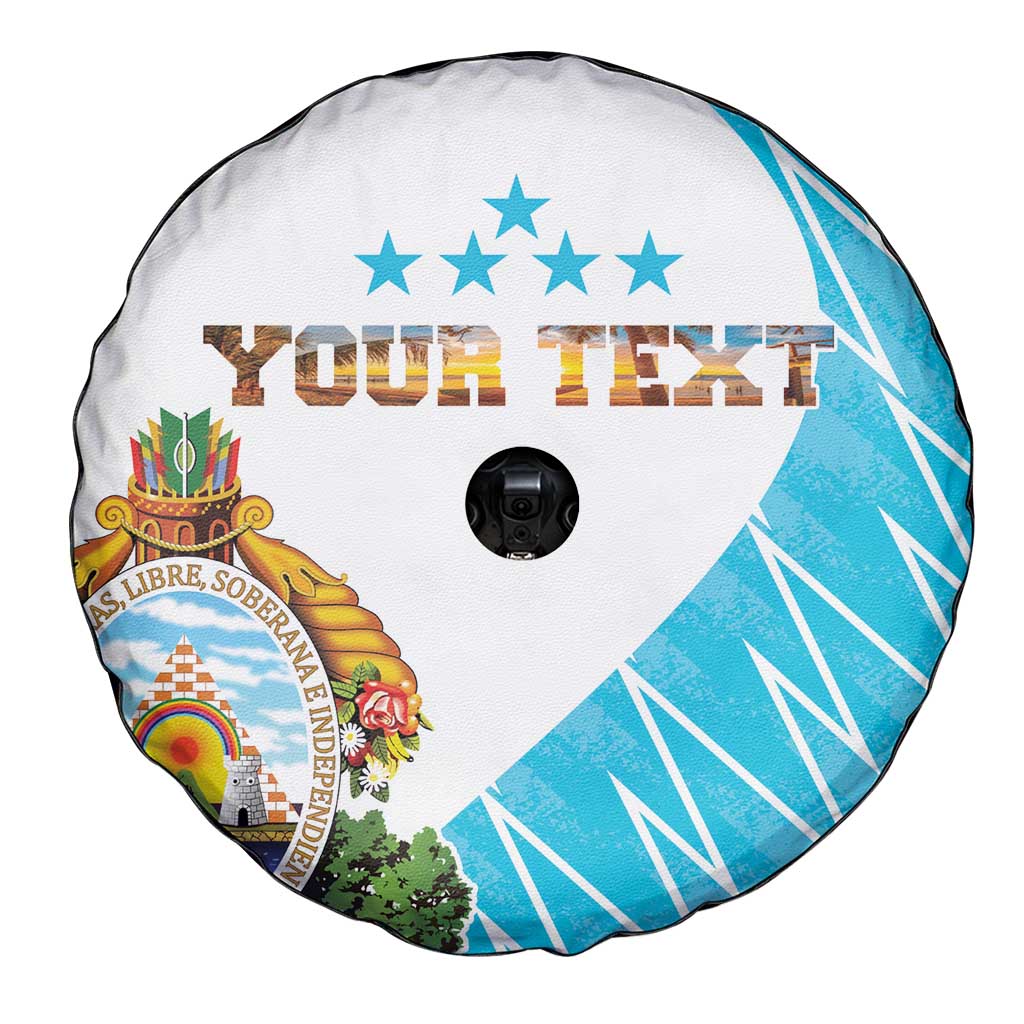 Personalized Honduras Coat Of Arms Spare Tire Cover Flag Color Style - Wonder Print Shop