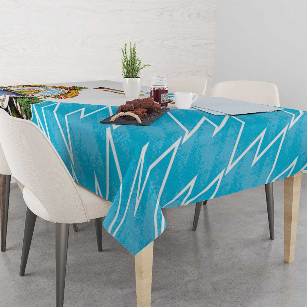 Personalized Honduras Coat Of Arms Tablecloth Flag Color Style - Wonder Print Shop