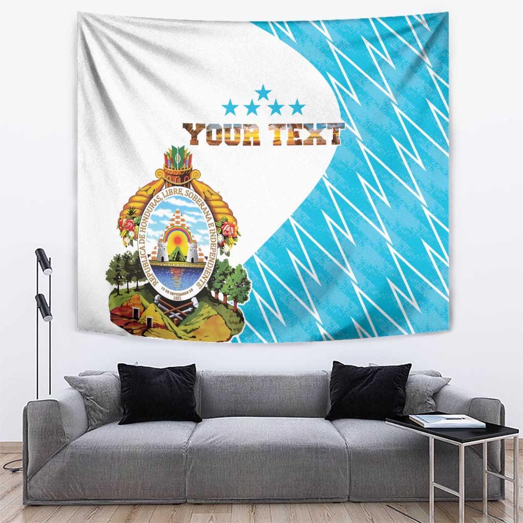 Personalized Honduras Coat Of Arms Tapestry Flag Color Style - Wonder Print Shop