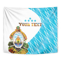 Personalized Honduras Coat Of Arms Tapestry Flag Color Style - Wonder Print Shop
